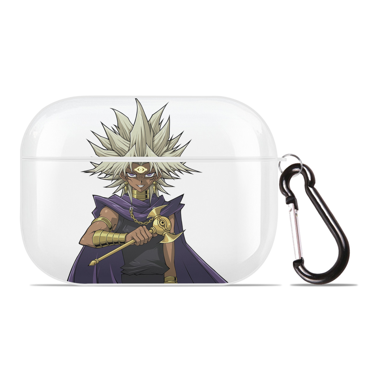 （画像用） 遊☆戯☆王 Yu-Gi-Oh! 【AirPods Pro用】ハードシェル保護ケース 耐衝撃・防指紋・カラビナ付き商品仕様