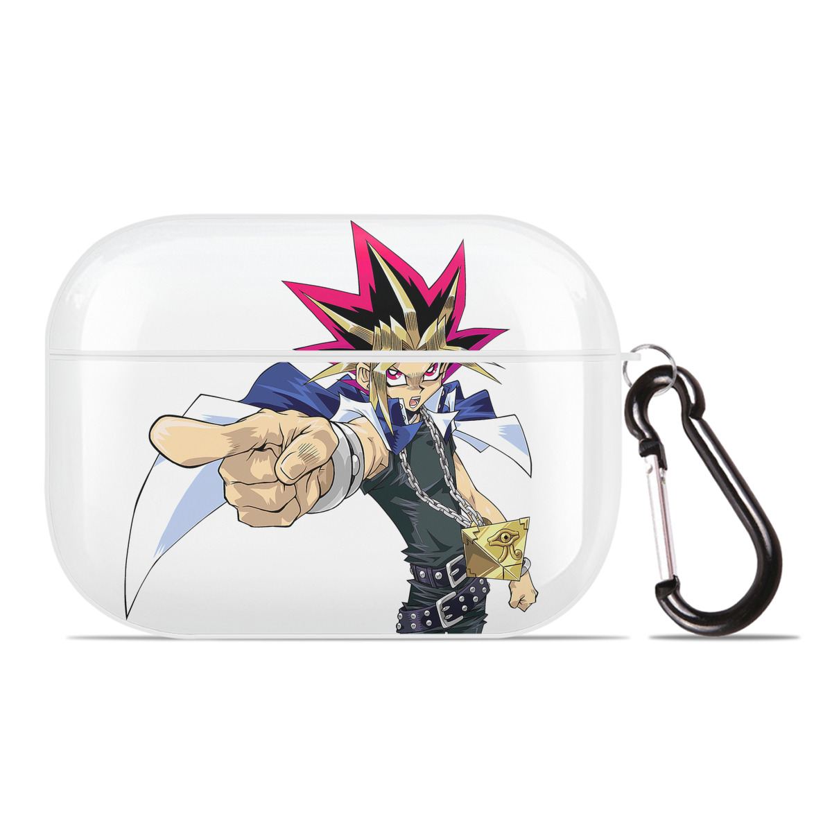 （画像用） 遊☆戯☆王 Yu-Gi-Oh! 【AirPods Pro用】ハードシェル保護ケース 耐衝撃・防指紋・カラビナ付き商品仕様