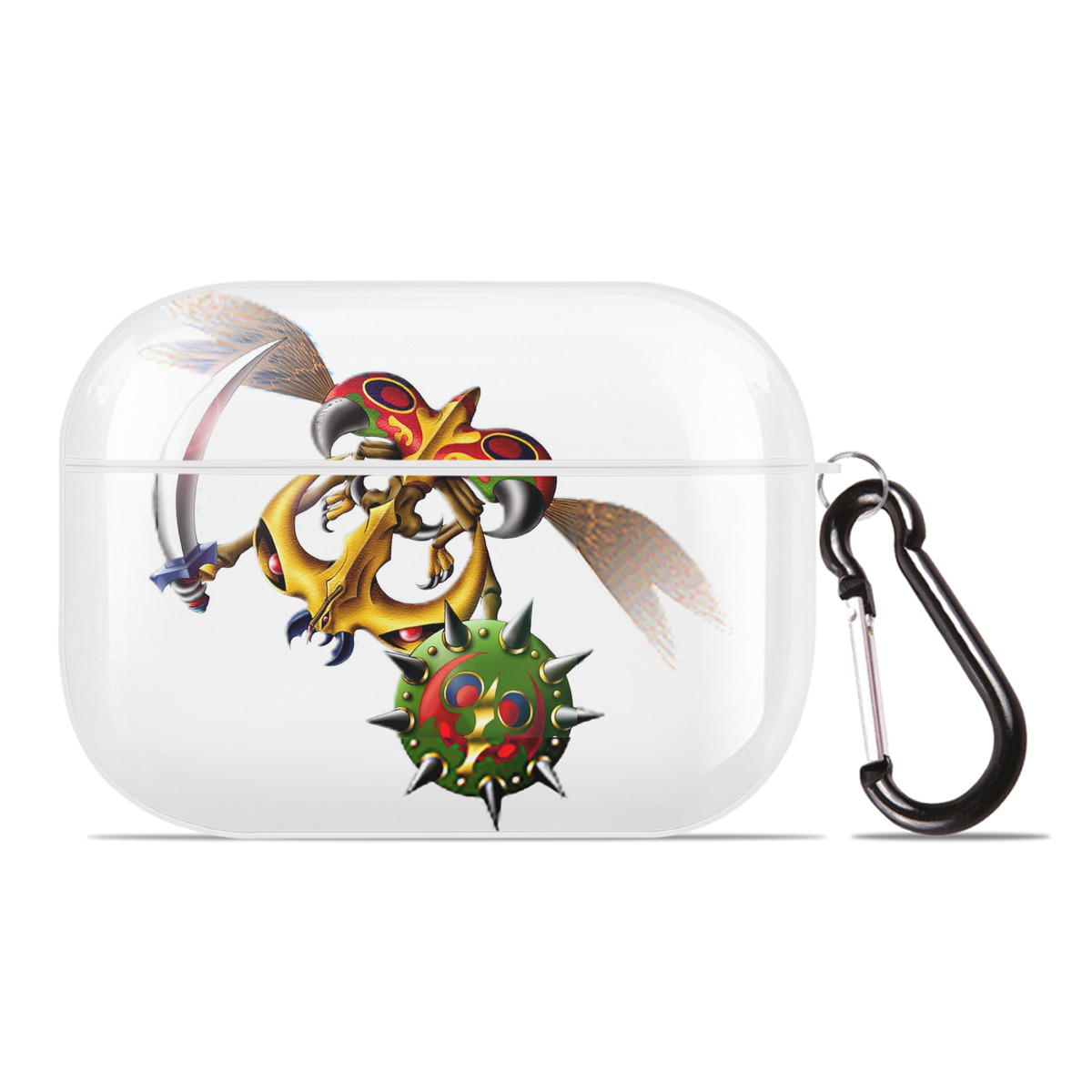 （画像用） 遊☆戯☆王 Yu-Gi-Oh! 【AirPods Pro用】ハードシェル保護ケース 耐衝撃・防指紋・カラビナ付き商品仕様