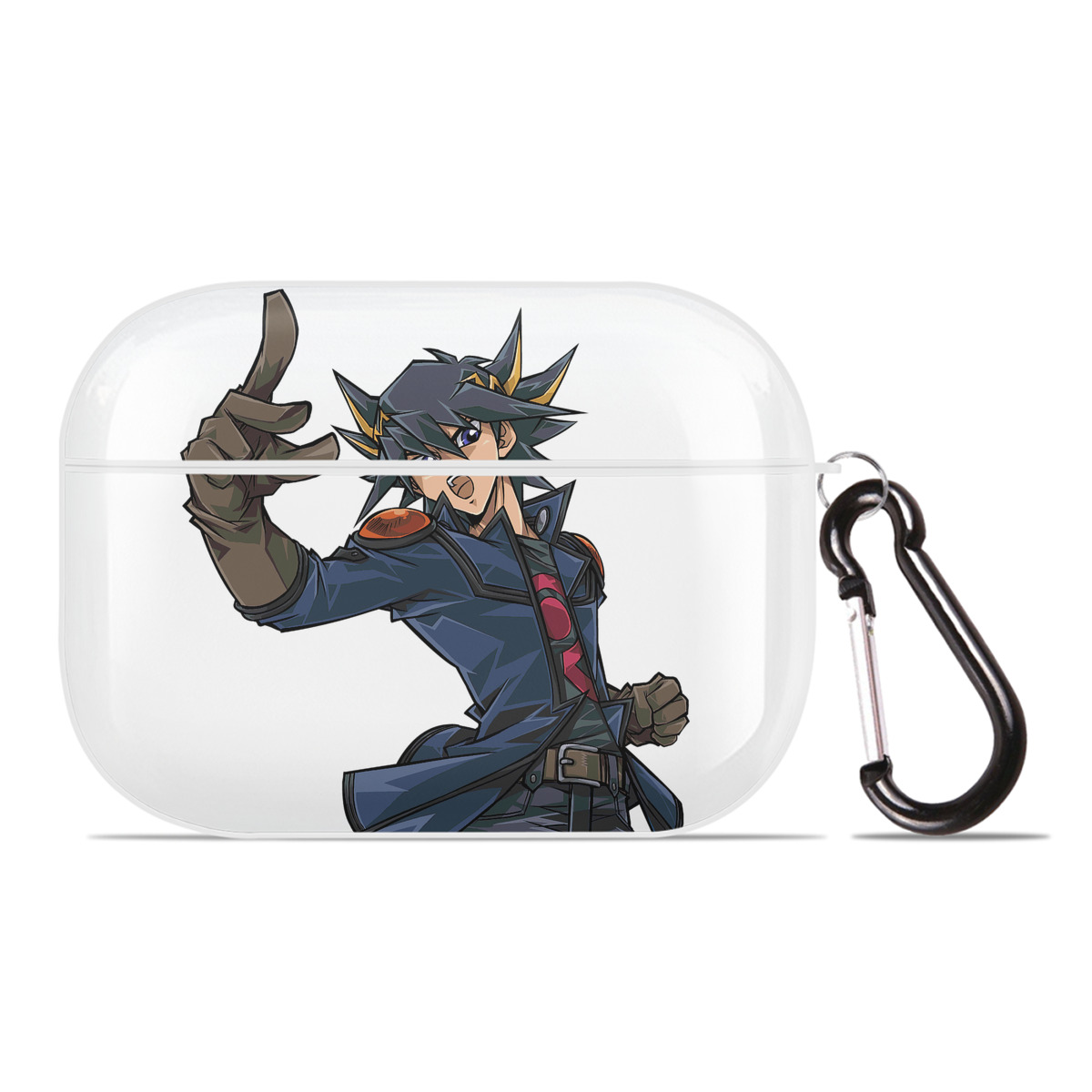（画像用） 遊☆戯☆王 Yu-Gi-Oh! 【AirPods Pro用】ハードシェル保護ケース 耐衝撃・防指紋・カラビナ付き商品仕様