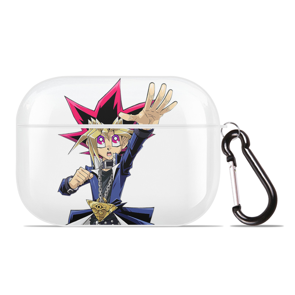 （画像用） 遊☆戯☆王 Yu-Gi-Oh! 【AirPods Pro用】ハードシェル保護ケース 耐衝撃・防指紋・カラビナ付き商品仕様