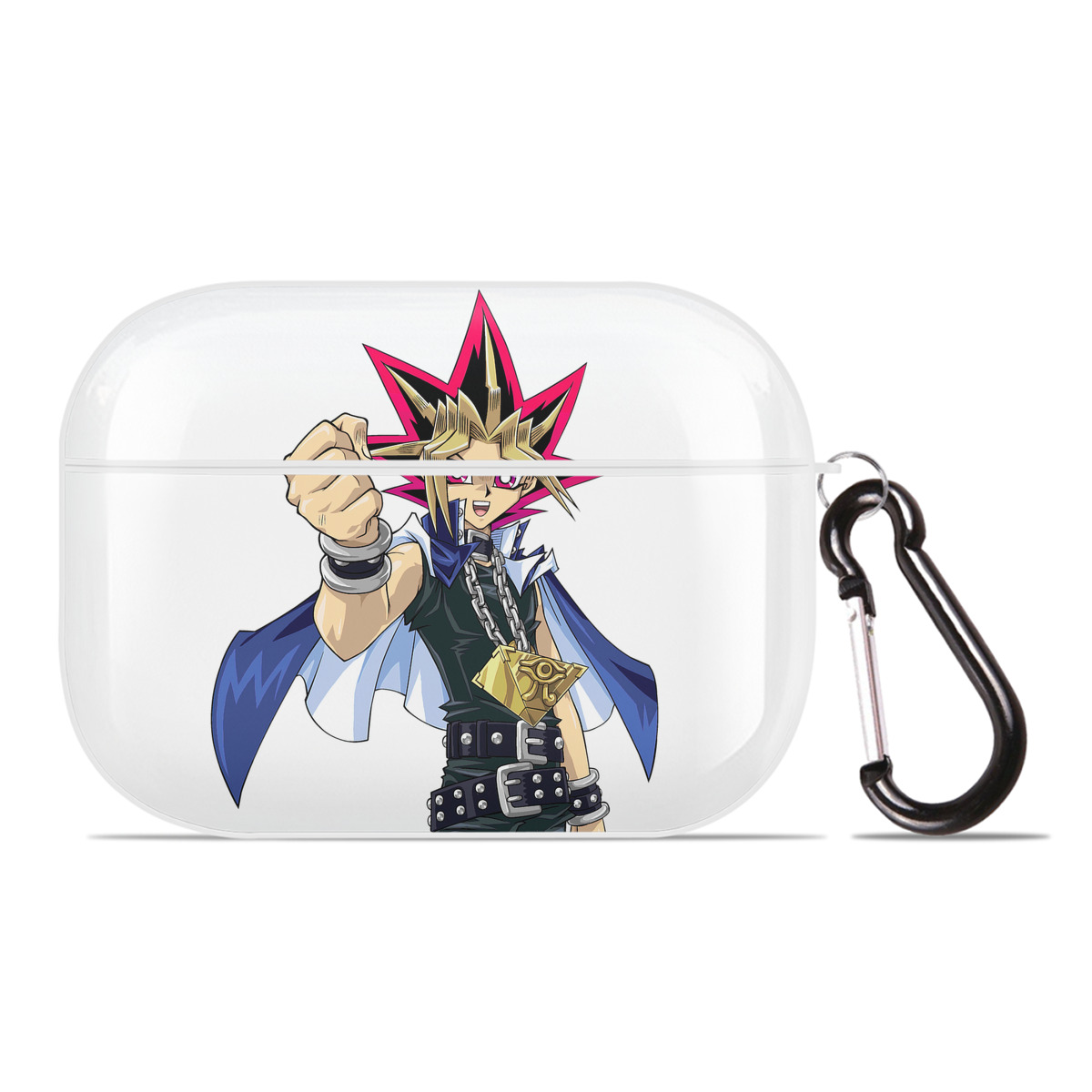 （画像用） 遊☆戯☆王 Yu-Gi-Oh! 【AirPods Pro用】ハードシェル保護ケース 耐衝撃・防指紋・カラビナ付き商品仕様