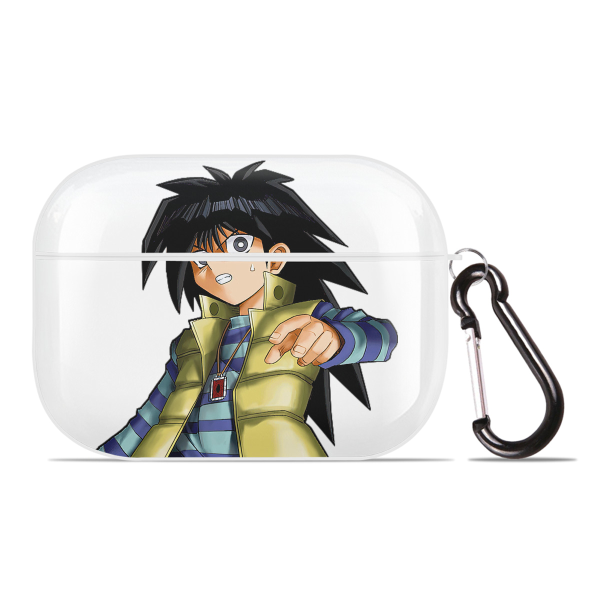 （画像用） 遊☆戯☆王 Yu-Gi-Oh! 【AirPods Pro用】ハードシェル保護ケース 耐衝撃・防指紋・カラビナ付き商品仕様