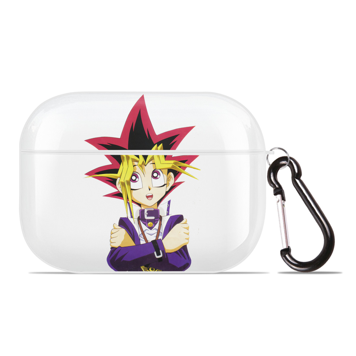 （画像用） 遊☆戯☆王 Yu-Gi-Oh! 【AirPods Pro用】ハードシェル保護ケース 耐衝撃・防指紋・カラビナ付き商品仕様
