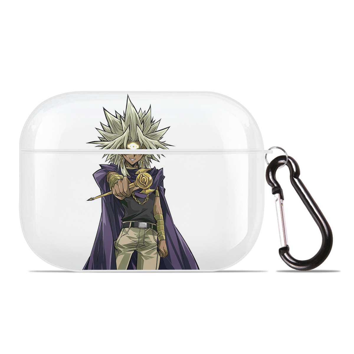 （画像用） 遊☆戯☆王 Yu-Gi-Oh! 【AirPods Pro用】ハードシェル保護ケース 耐衝撃・防指紋・カラビナ付き商品仕様