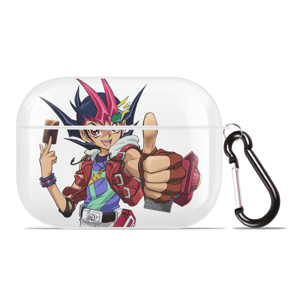 （画像用） 遊☆戯☆王 Yu-Gi-Oh! 【AirPods Pro用】ハードシェル保護ケース 耐衝撃・防指紋・カラビナ付き商品仕様