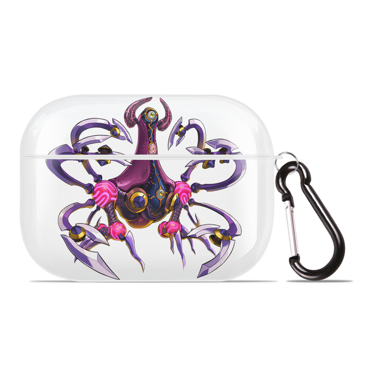 （画像用） 遊☆戯☆王 Yu-Gi-Oh! 【AirPods Pro用】ハードシェル保護ケース 耐衝撃・防指紋・カラビナ付き商品仕様
