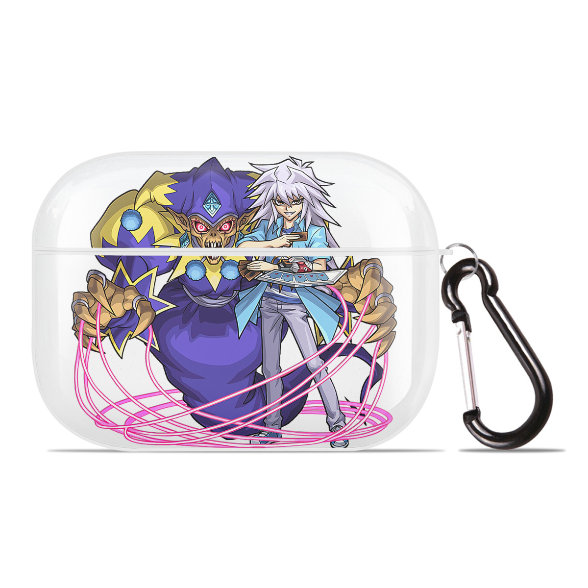（画像用） 遊☆戯☆王 Yu-Gi-Oh! 【AirPods Pro用】ハードシェル保護ケース 耐衝撃・防指紋・カラビナ付き商品仕様