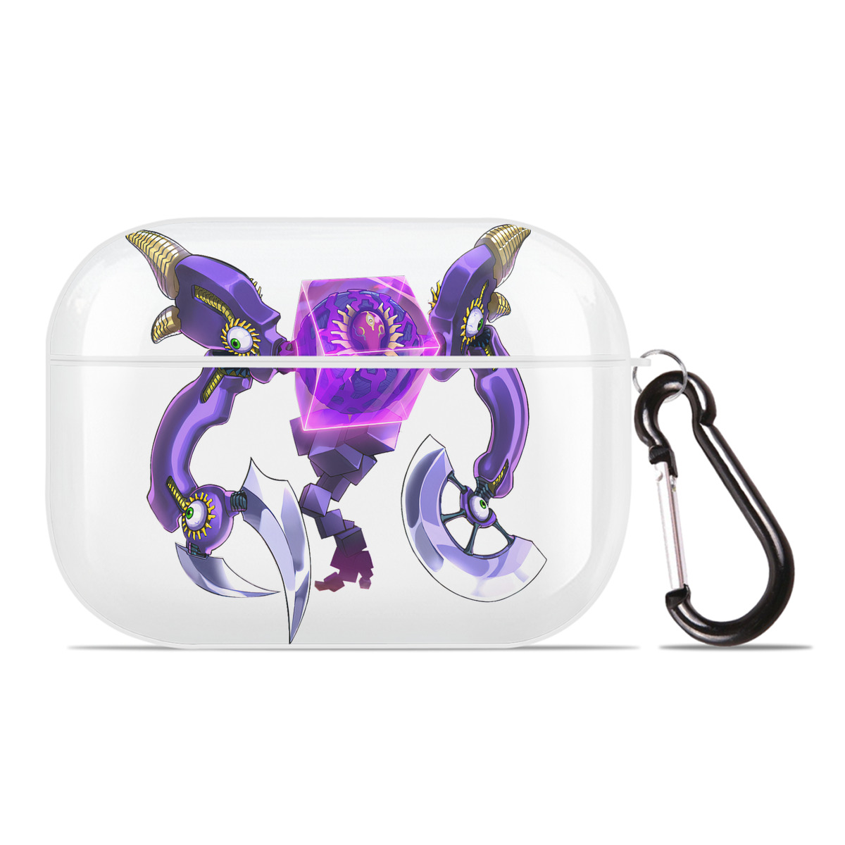 （画像用） 遊☆戯☆王 Yu-Gi-Oh! 【AirPods Pro用】ハードシェル保護ケース 耐衝撃・防指紋・カラビナ付き商品仕様