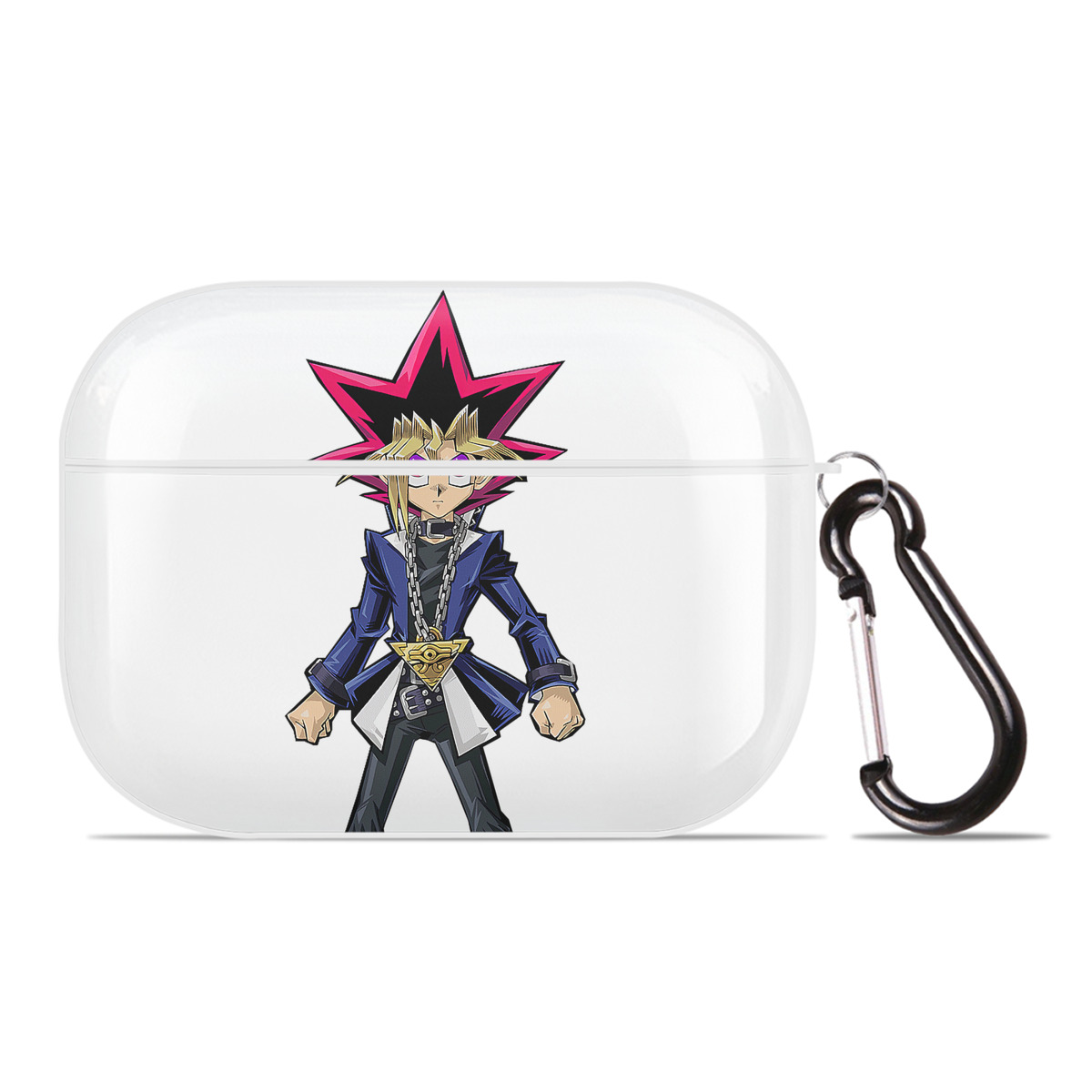 （画像用） 遊☆戯☆王 Yu-Gi-Oh! 【AirPods Pro用】ハードシェル保護ケース 耐衝撃・防指紋・カラビナ付き商品仕様