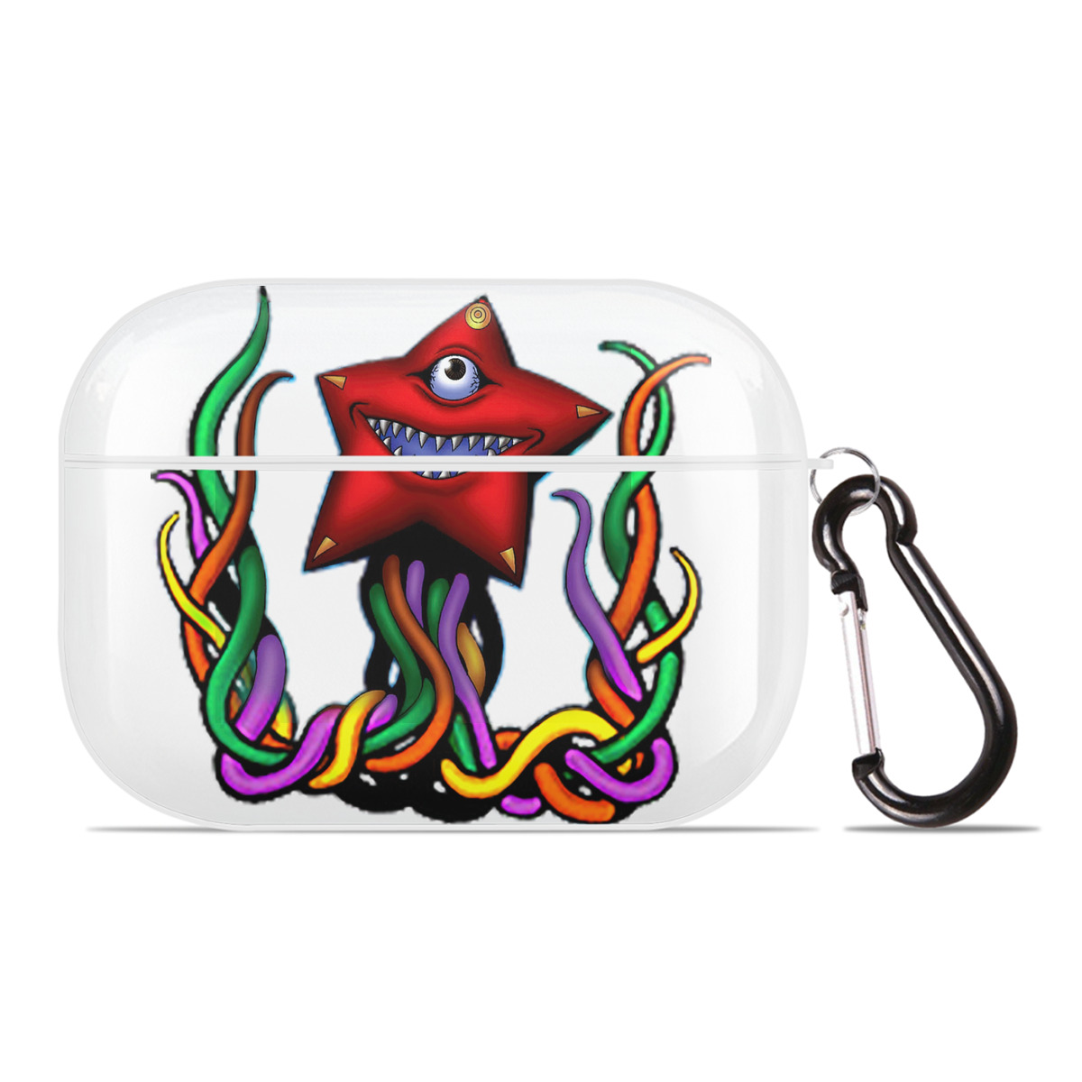 （画像用） 遊☆戯☆王 Yu-Gi-Oh! 【AirPods Pro用】ハードシェル保護ケース 耐衝撃・防指紋・カラビナ付き商品仕様