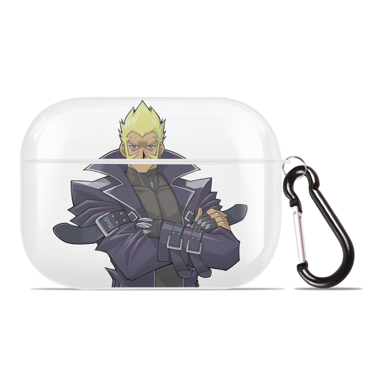 （画像用） 遊☆戯☆王 Yu-Gi-Oh! 【AirPods Pro用】ハードシェル保護ケース 耐衝撃・防指紋・カラビナ付き商品仕様