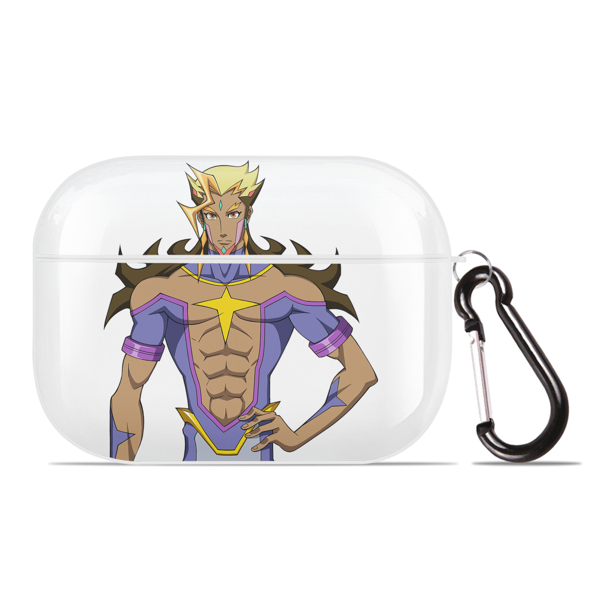 （画像用） 遊☆戯☆王 Yu-Gi-Oh! 【AirPods Pro用】ハードシェル保護ケース 耐衝撃・防指紋・カラビナ付き商品仕様