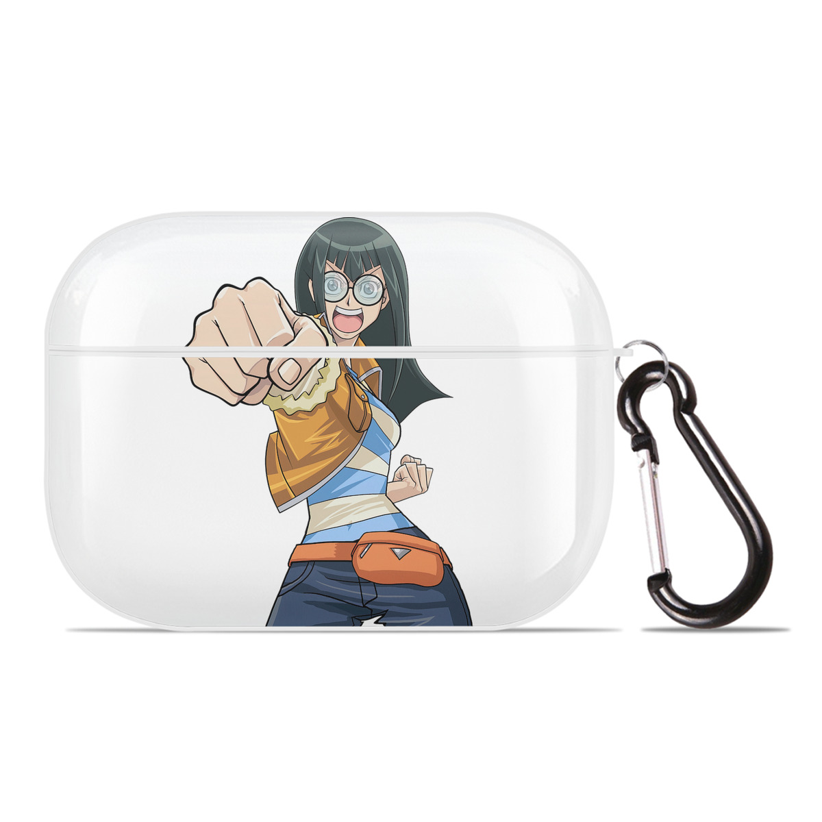 （画像用） 遊☆戯☆王 Yu-Gi-Oh! 【AirPods Pro用】ハードシェル保護ケース 耐衝撃・防指紋・カラビナ付き商品仕様