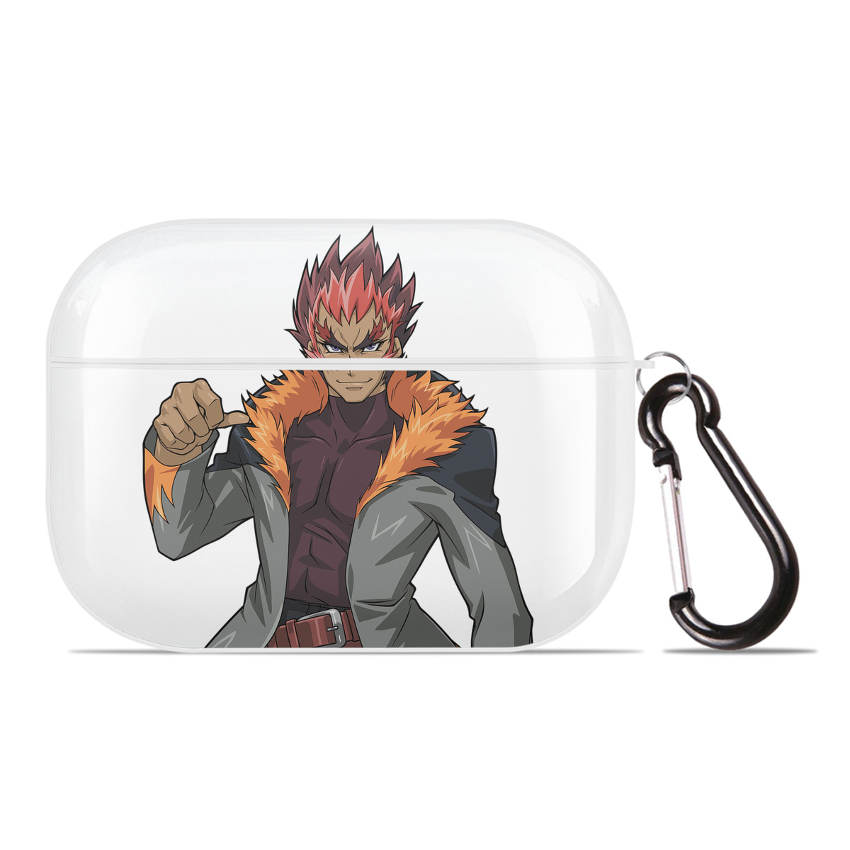 （画像用） 遊☆戯☆王 Yu-Gi-Oh! 【AirPods Pro用】ハードシェル保護ケース 耐衝撃・防指紋・カラビナ付き商品仕様