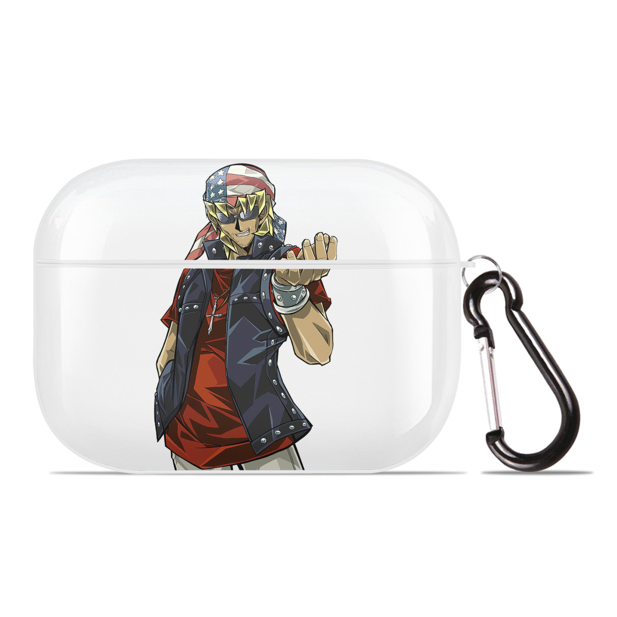（画像用） 遊☆戯☆王 Yu-Gi-Oh! 【AirPods Pro用】ハードシェル保護ケース 耐衝撃・防指紋・カラビナ付き商品仕様
