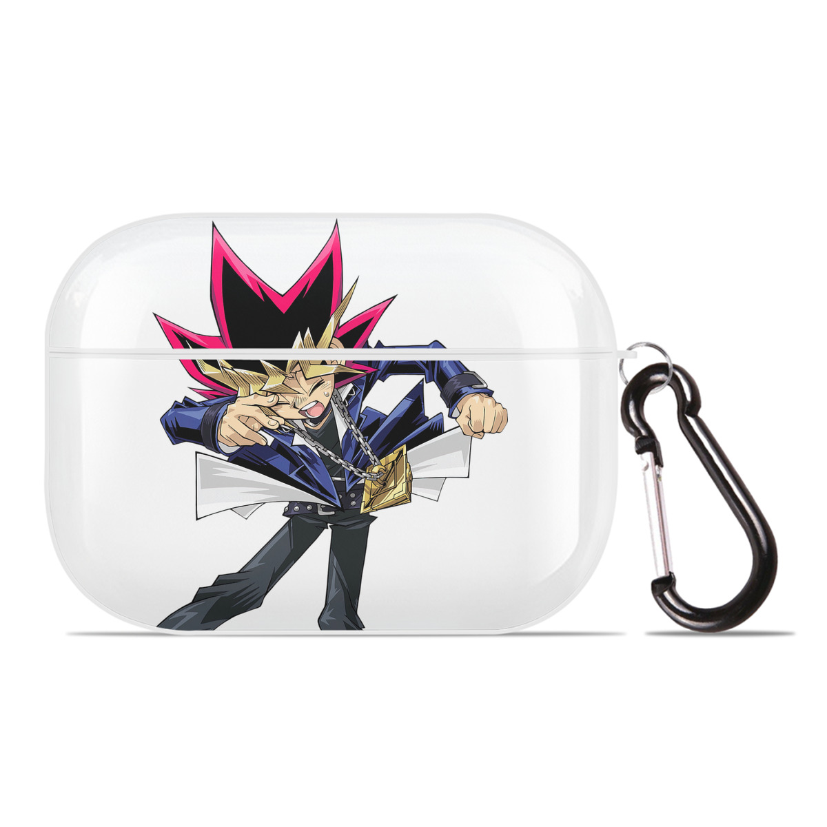 （画像用） 遊☆戯☆王 Yu-Gi-Oh! 【AirPods Pro用】ハードシェル保護ケース 耐衝撃・防指紋・カラビナ付き商品仕様