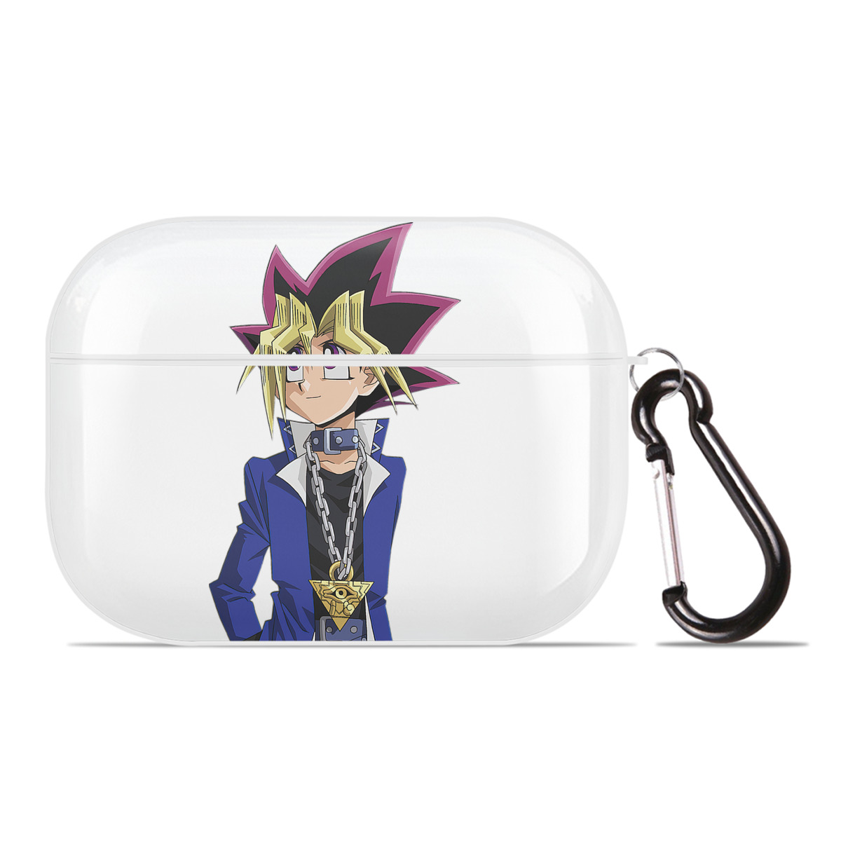 （画像用） 遊☆戯☆王 Yu-Gi-Oh! 【AirPods Pro用】ハードシェル保護ケース 耐衝撃・防指紋・カラビナ付き商品仕様