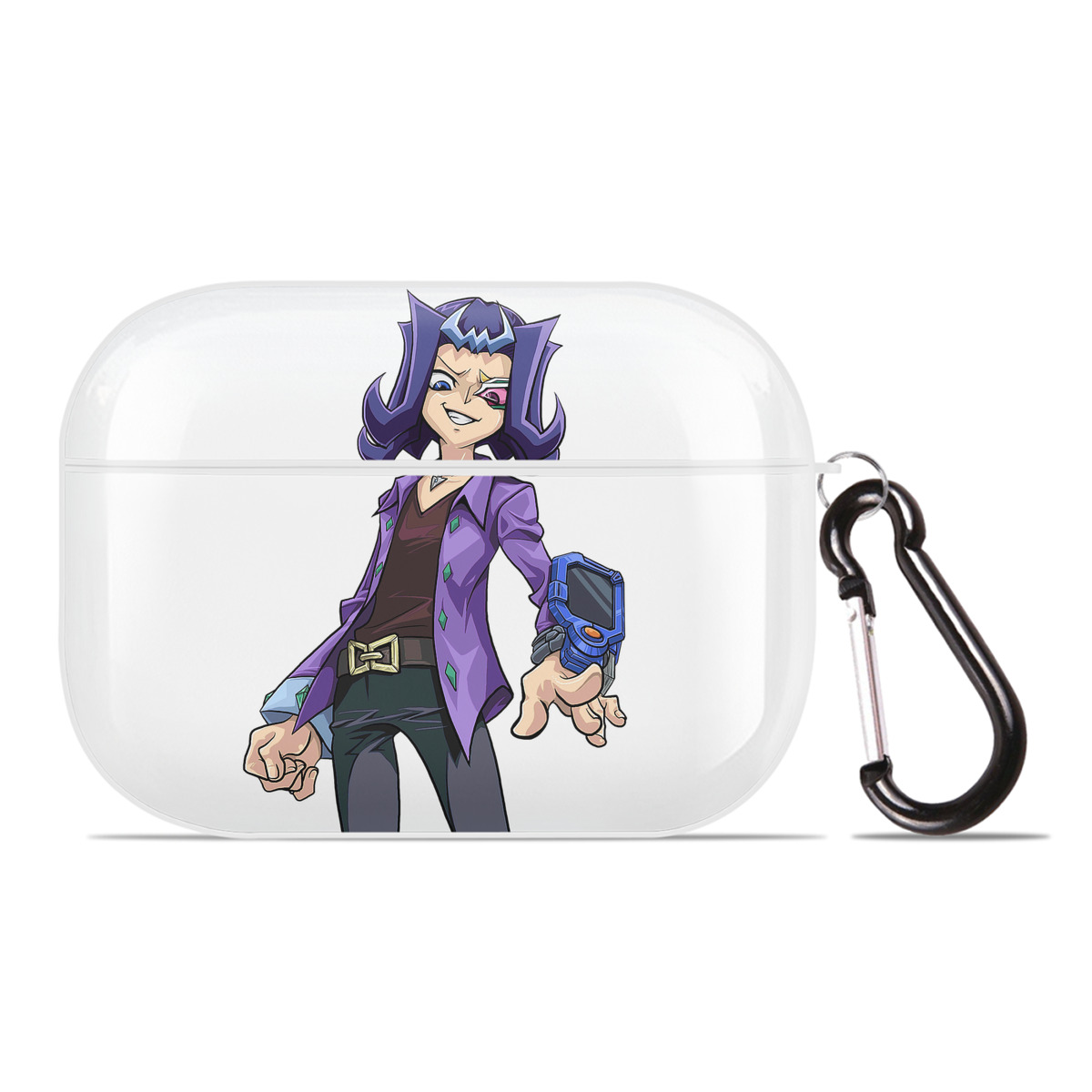 （画像用） 遊☆戯☆王 Yu-Gi-Oh! 【AirPods Pro用】ハードシェル保護ケース 耐衝撃・防指紋・カラビナ付き商品仕様