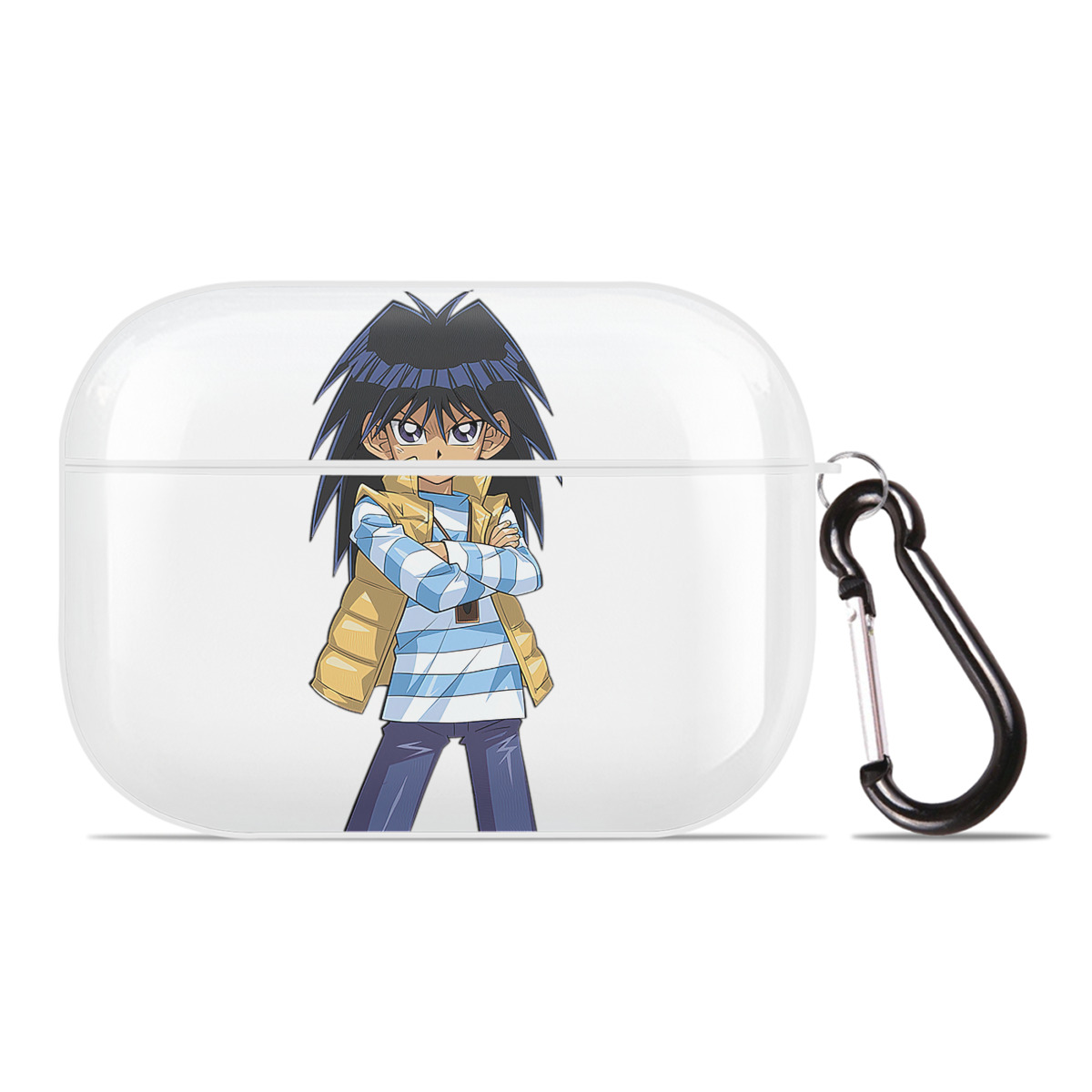 （画像用） 遊☆戯☆王 Yu-Gi-Oh! 【AirPods Pro用】ハードシェル保護ケース 耐衝撃・防指紋・カラビナ付き商品仕様