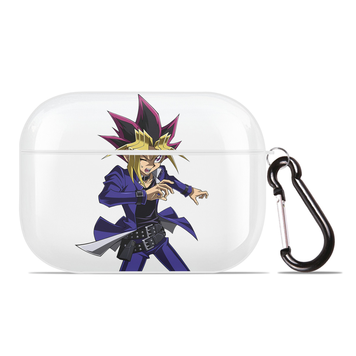 （画像用） 遊☆戯☆王 Yu-Gi-Oh! 【AirPods Pro用】ハードシェル保護ケース 耐衝撃・防指紋・カラビナ付き商品仕様