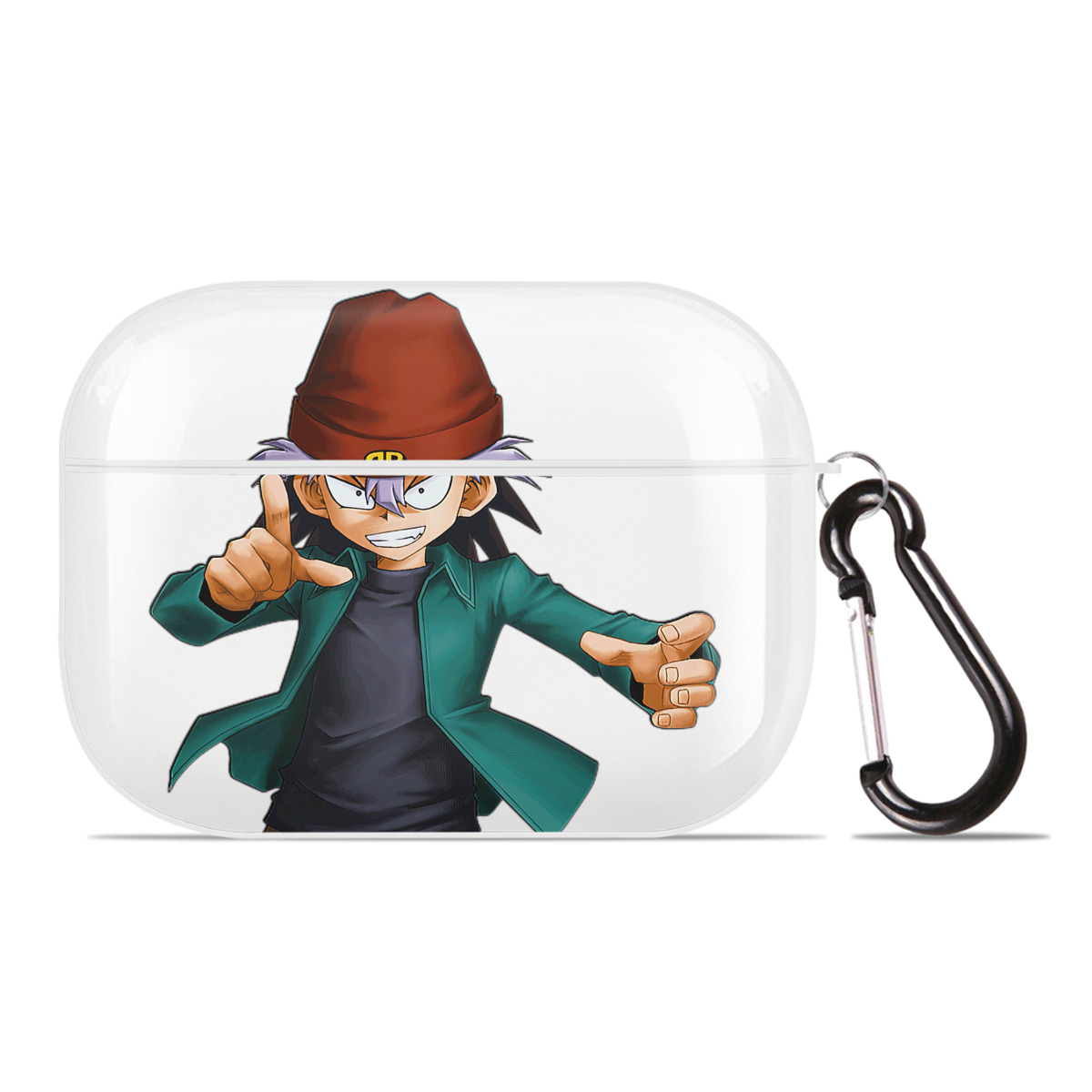 （画像用） 遊☆戯☆王 Yu-Gi-Oh! 【AirPods Pro用】ハードシェル保護ケース 耐衝撃・防指紋・カラビナ付き商品仕様