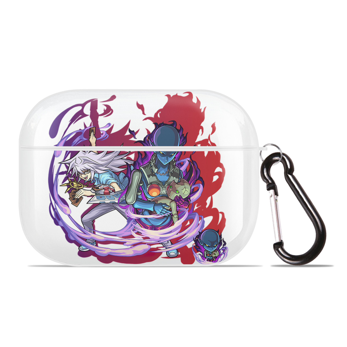 （画像用） 遊☆戯☆王 Yu-Gi-Oh! 【AirPods Pro用】ハードシェル保護ケース 耐衝撃・防指紋・カラビナ付き商品仕様