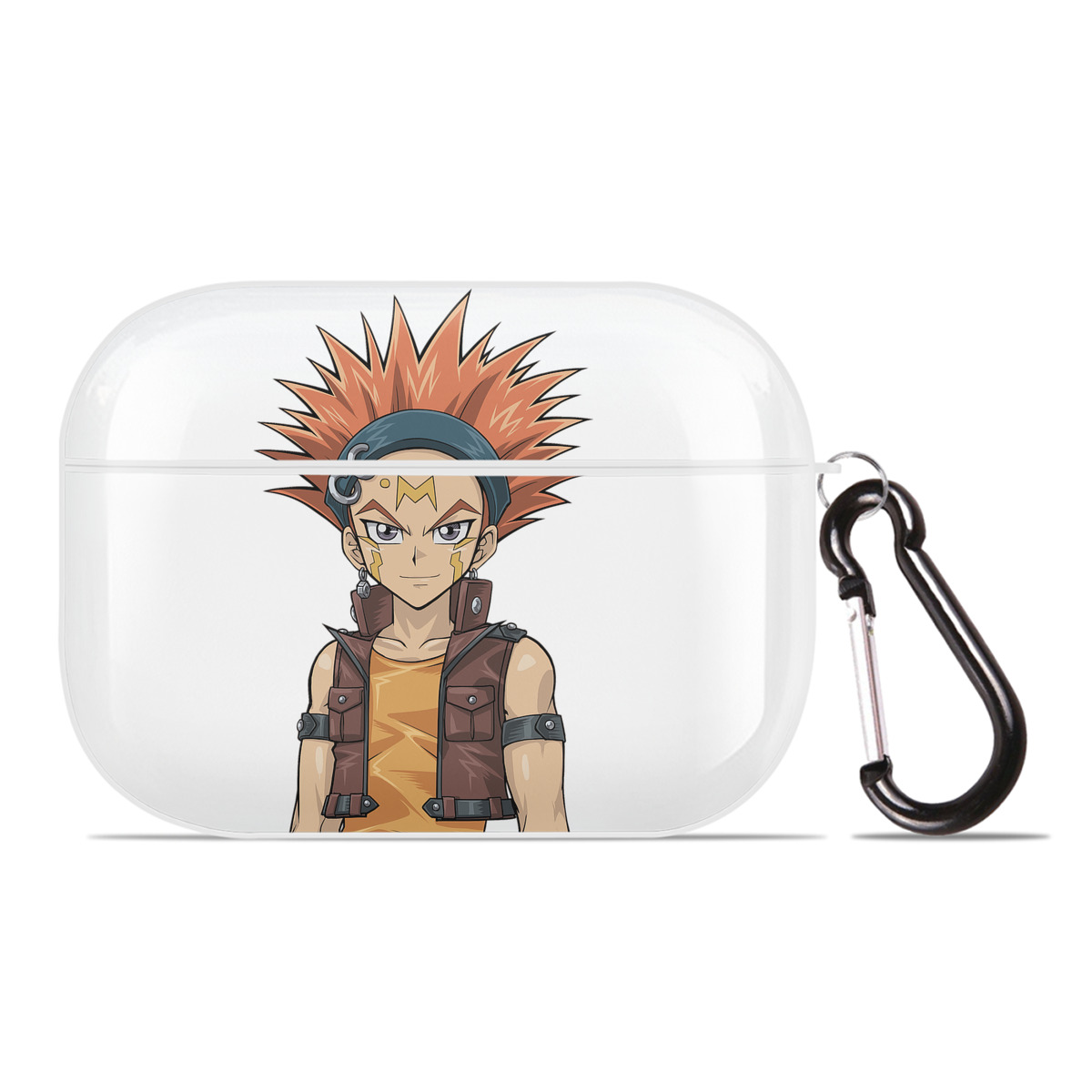（画像用） 遊☆戯☆王 Yu-Gi-Oh! 【AirPods Pro用】ハードシェル保護ケース 耐衝撃・防指紋・カラビナ付き商品仕様
