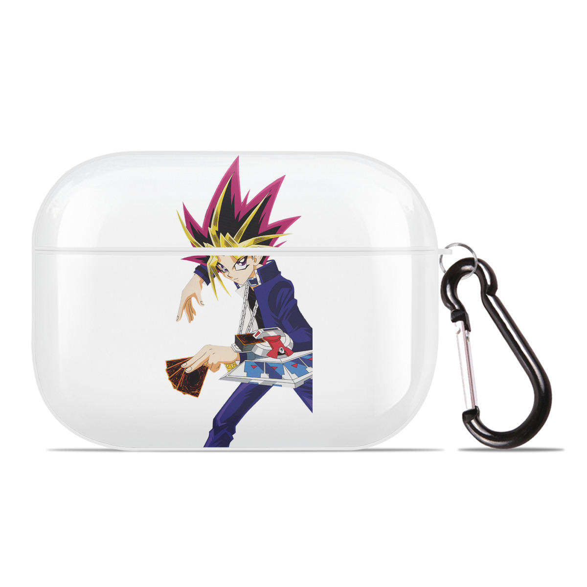 （画像用） 遊☆戯☆王 Yu-Gi-Oh! 【AirPods Pro用】ハードシェル保護ケース 耐衝撃・防指紋・カラビナ付き商品仕様