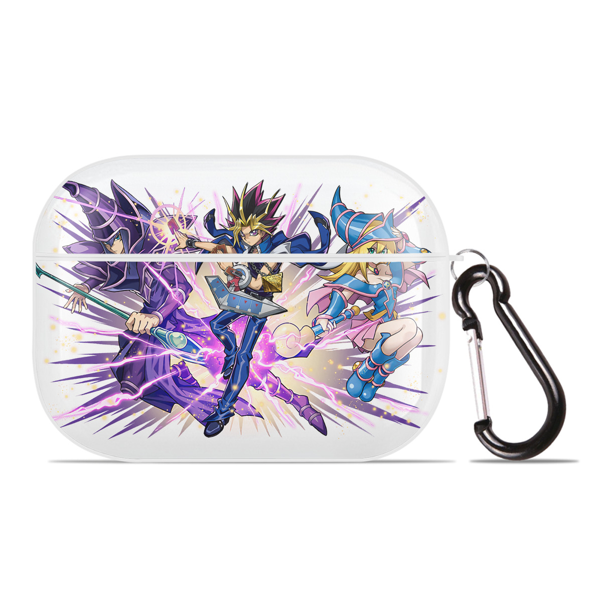 （画像用） 遊☆戯☆王 Yu-Gi-Oh! 【AirPods Pro用】ハードシェル保護ケース 耐衝撃・防指紋・カラビナ付き商品仕様