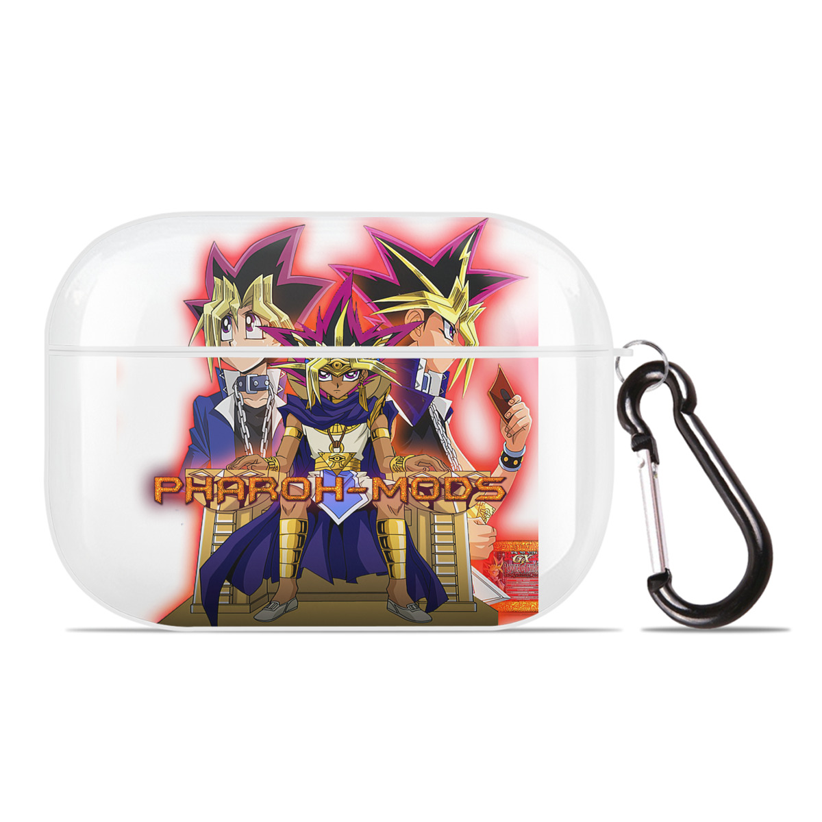 （画像用） 遊☆戯☆王 Yu-Gi-Oh! 【AirPods Pro用】ハードシェル保護ケース 耐衝撃・防指紋・カラビナ付き商品仕様