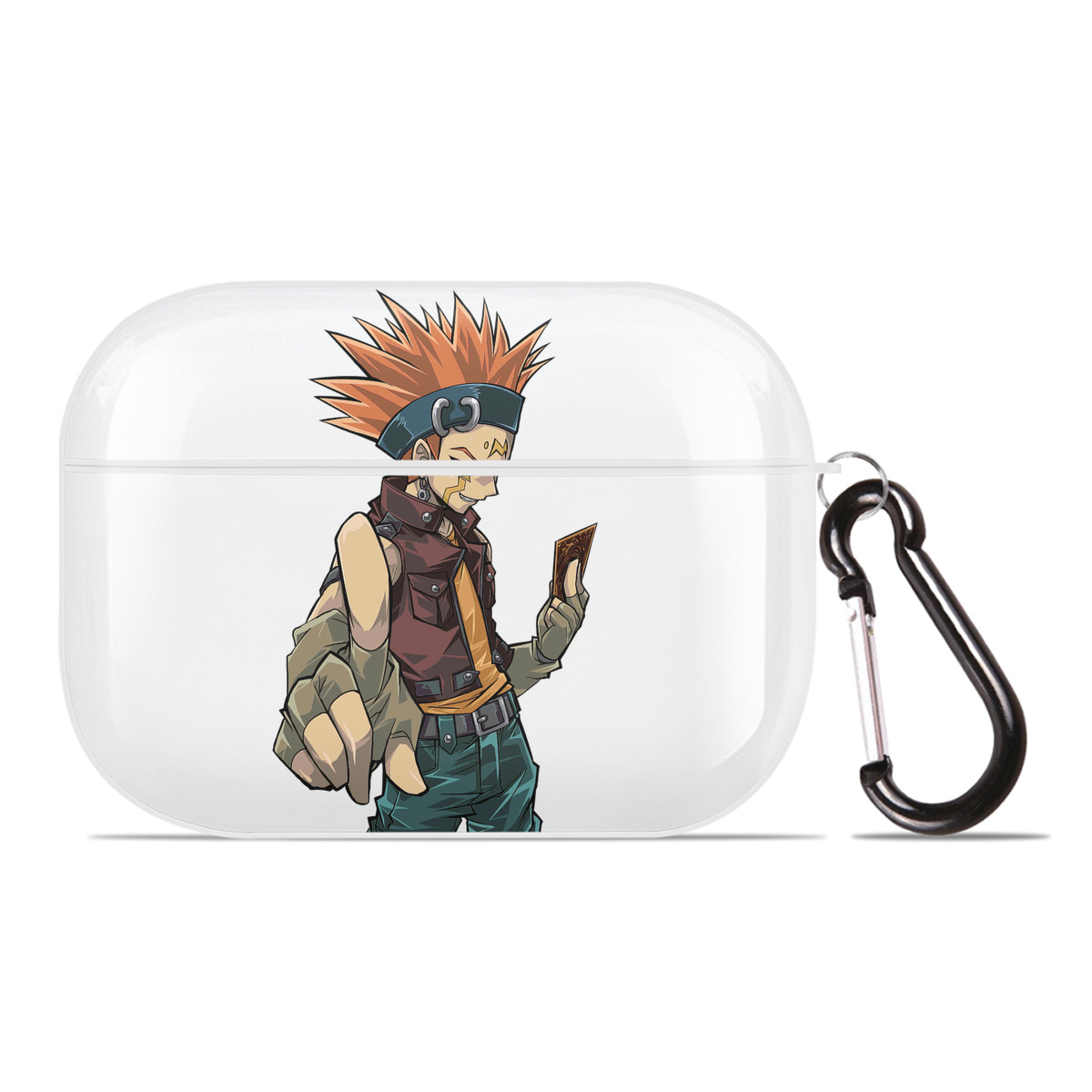 （画像用） 遊☆戯☆王 Yu-Gi-Oh! 【AirPods Pro用】ハードシェル保護ケース 耐衝撃・防指紋・カラビナ付き商品仕様