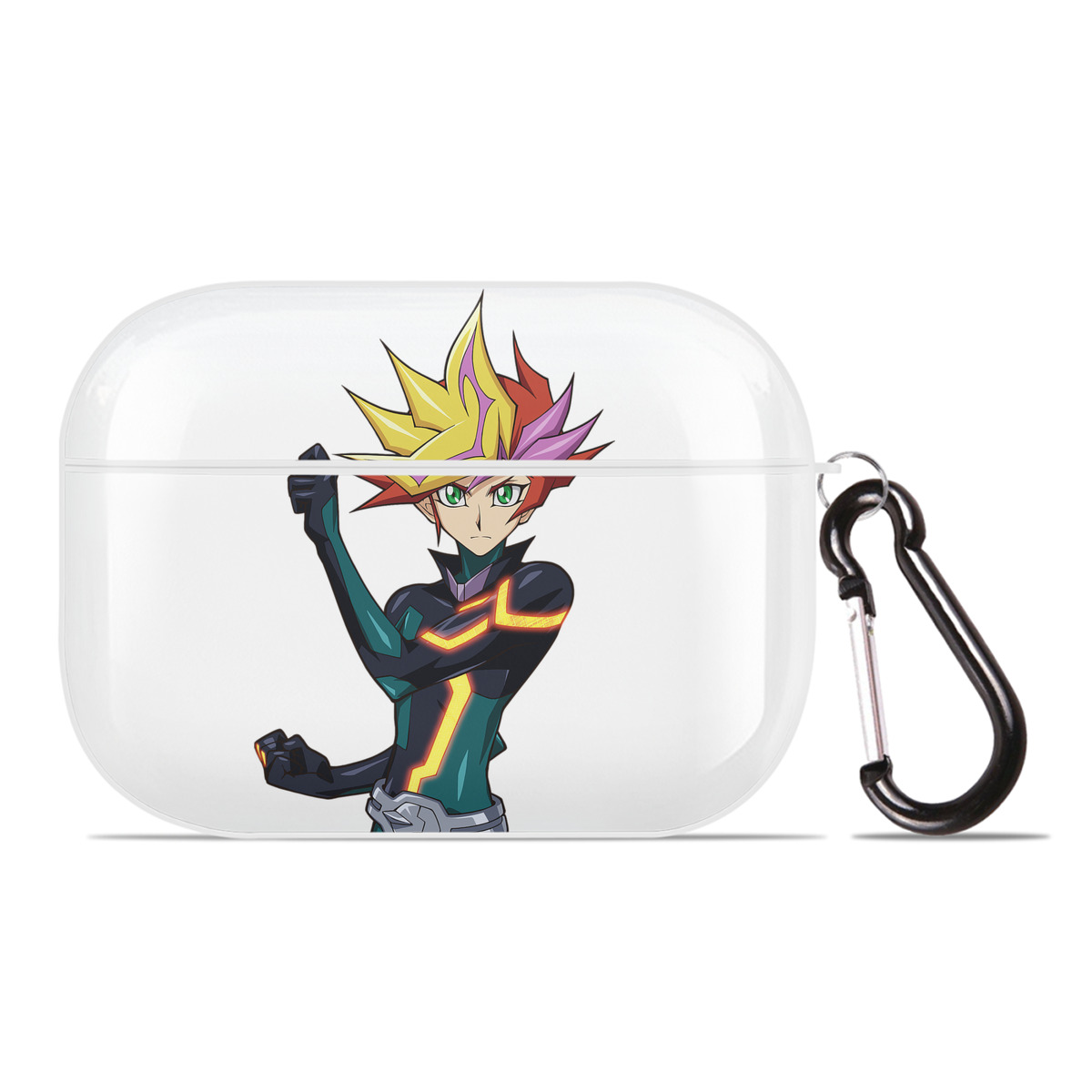 （画像用） 遊☆戯☆王 Yu-Gi-Oh! 【AirPods Pro用】ハードシェル保護ケース 耐衝撃・防指紋・カラビナ付き商品仕様