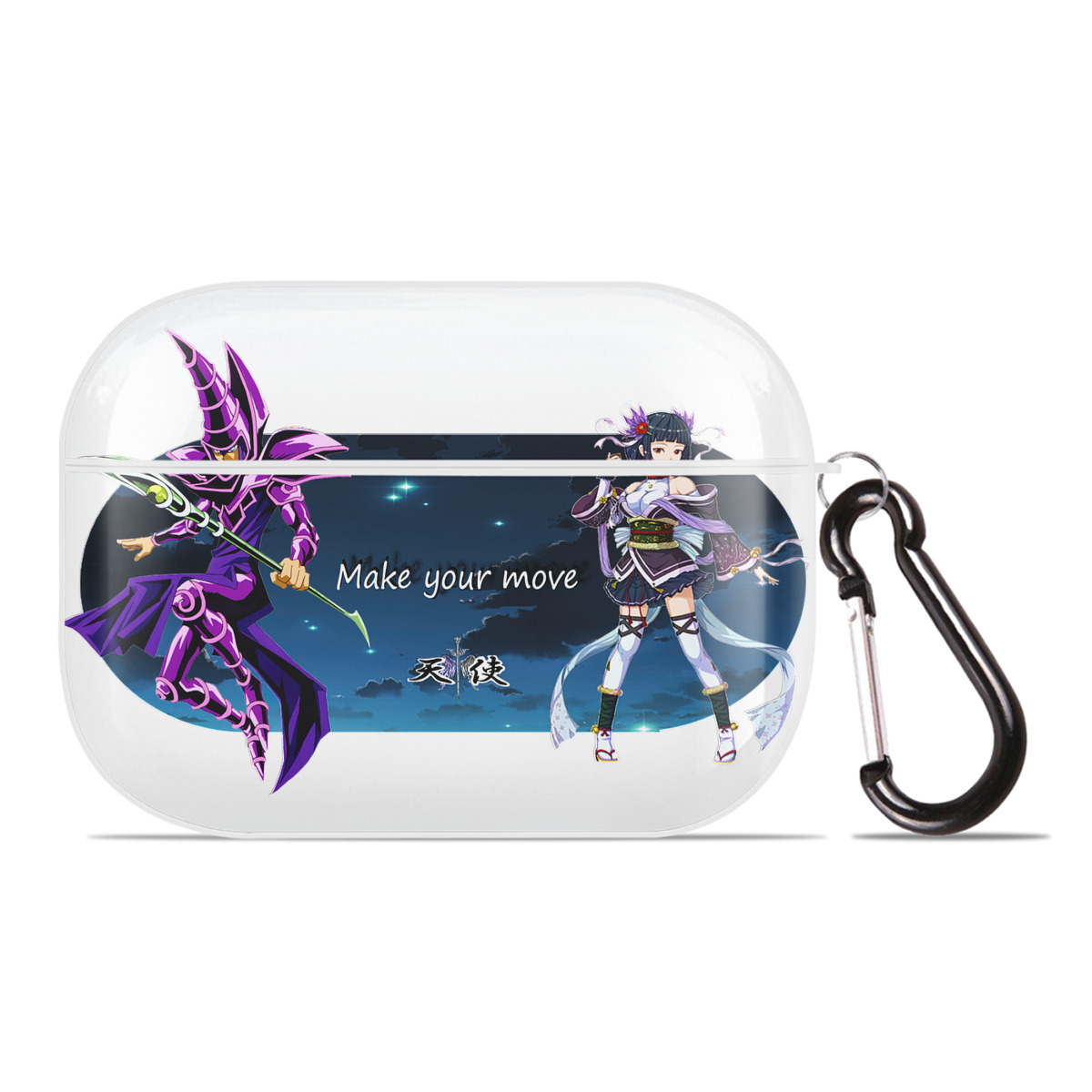 （画像用） 遊☆戯☆王 Yu-Gi-Oh! 【AirPods Pro用】ハードシェル保護ケース 耐衝撃・防指紋・カラビナ付き商品仕様