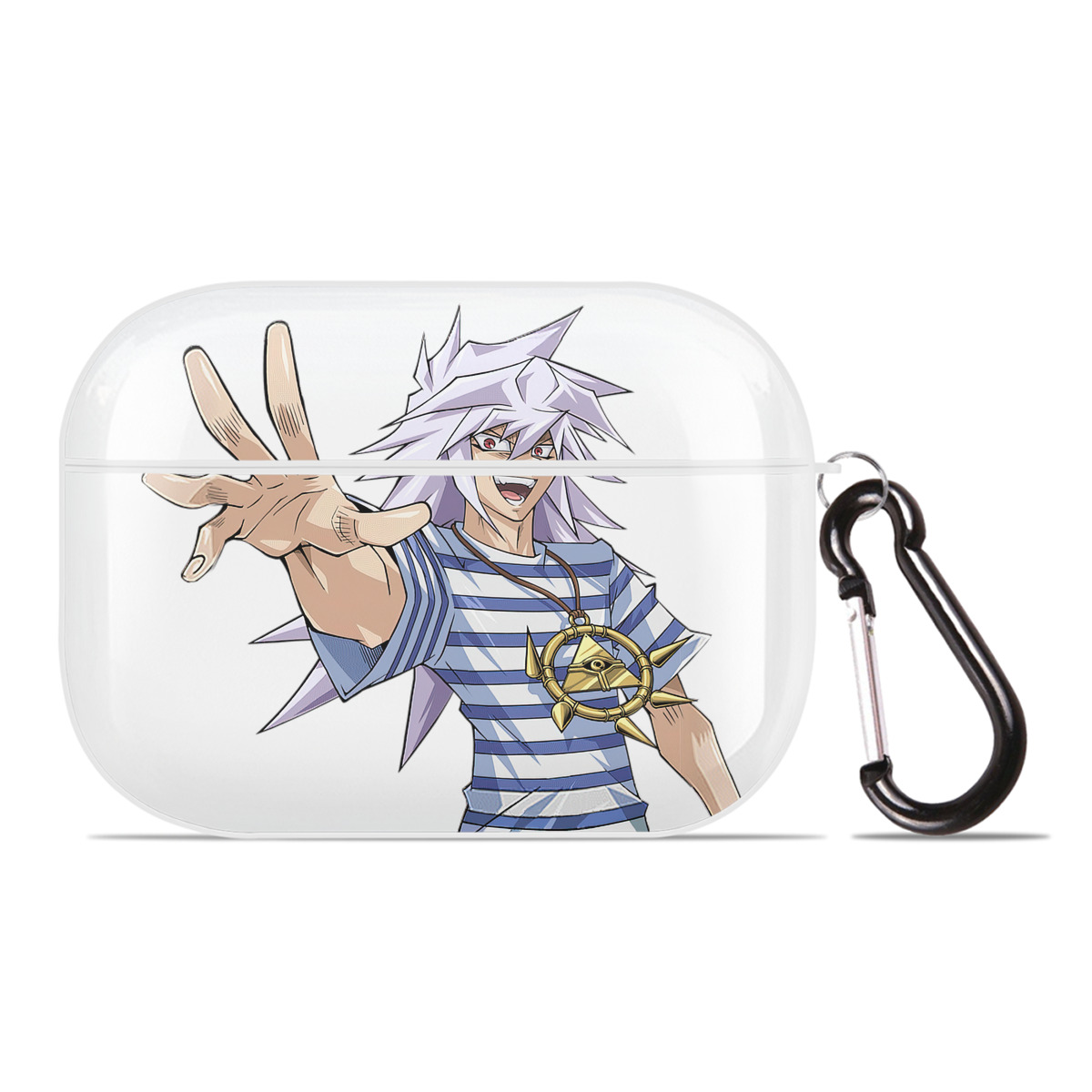 （画像用） 遊☆戯☆王 Yu-Gi-Oh! 【AirPods Pro用】ハードシェル保護ケース 耐衝撃・防指紋・カラビナ付き商品仕様