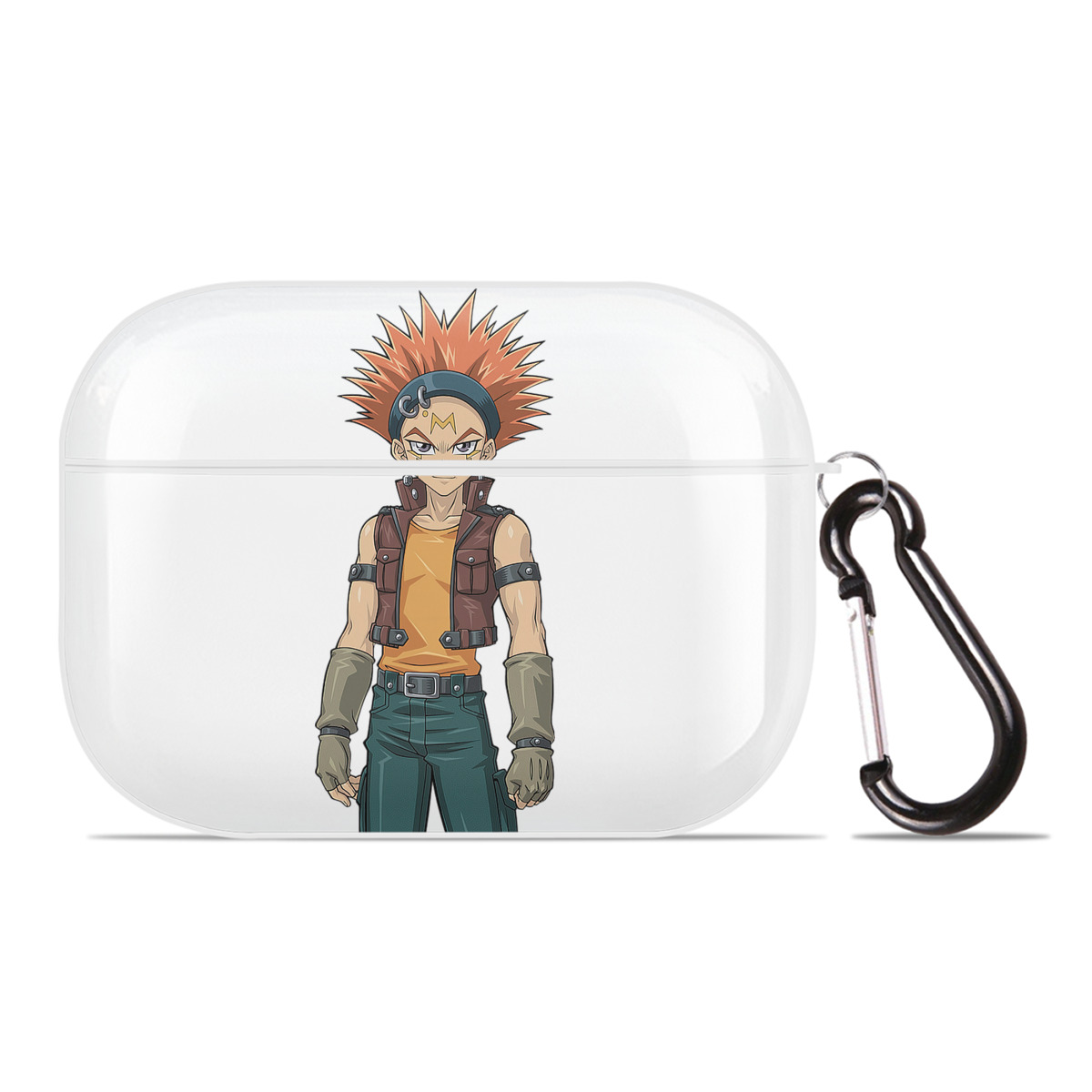 （画像用） 遊☆戯☆王 Yu-Gi-Oh! 【AirPods Pro用】ハードシェル保護ケース 耐衝撃・防指紋・カラビナ付き商品仕様