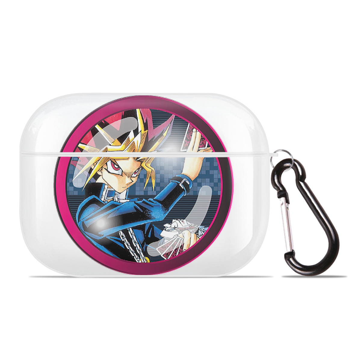 （画像用） 遊☆戯☆王 Yu-Gi-Oh! 【AirPods Pro用】ハードシェル保護ケース 耐衝撃・防指紋・カラビナ付き商品仕様