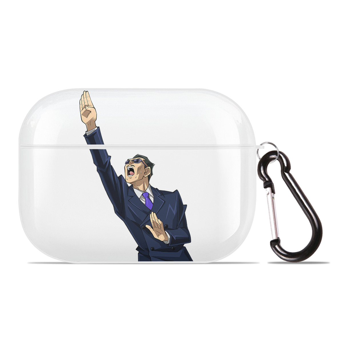 （画像用） 遊☆戯☆王 Yu-Gi-Oh! 【AirPods Pro用】ハードシェル保護ケース 耐衝撃・防指紋・カラビナ付き商品仕様