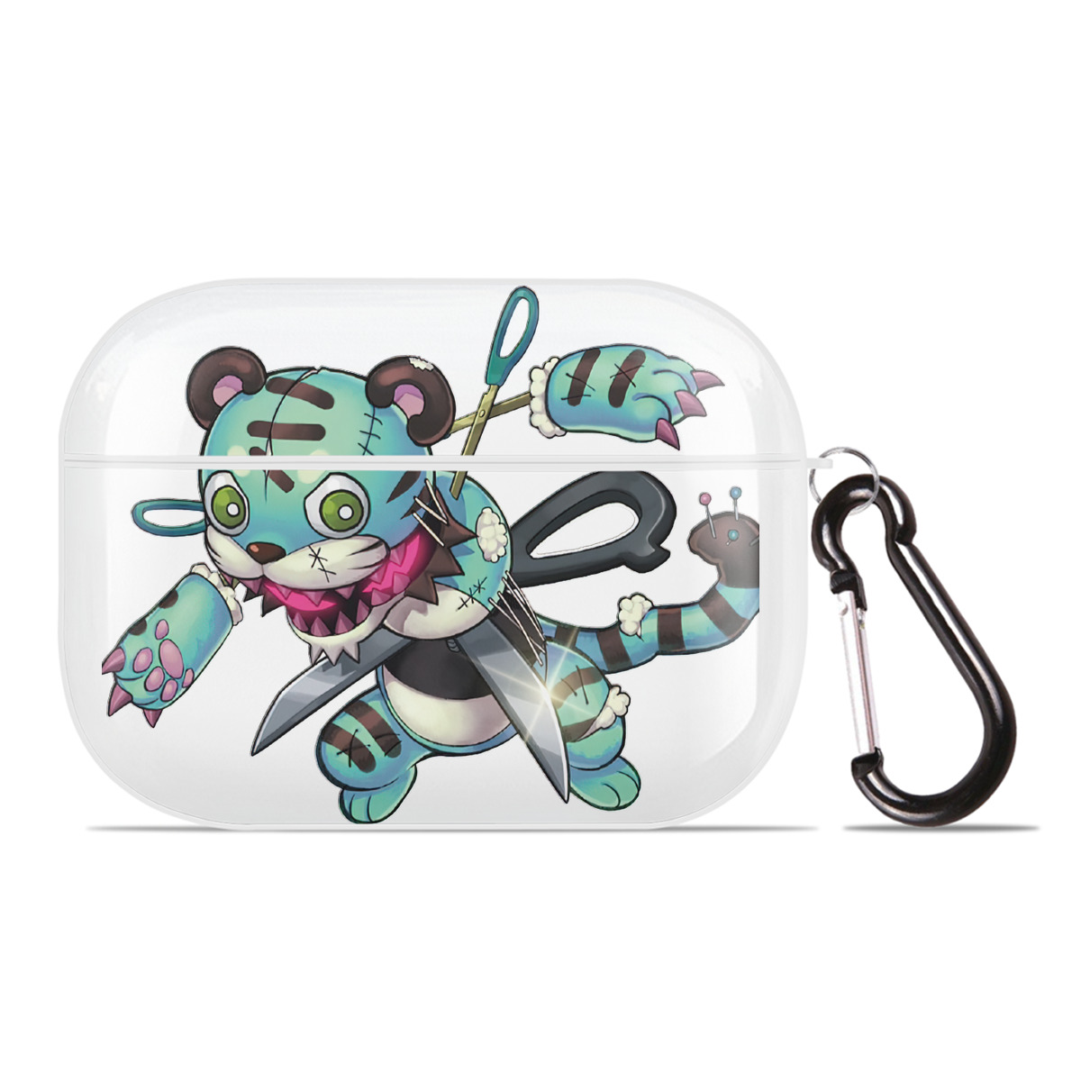 （画像用） 遊☆戯☆王 Yu-Gi-Oh! 【AirPods Pro用】ハードシェル保護ケース 耐衝撃・防指紋・カラビナ付き商品仕様