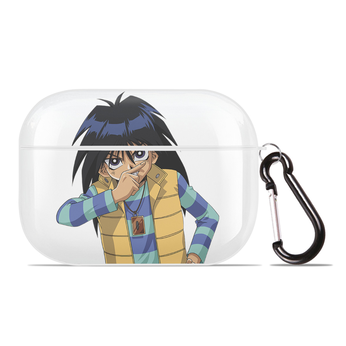 （画像用） 遊☆戯☆王 Yu-Gi-Oh! 【AirPods Pro用】ハードシェル保護ケース 耐衝撃・防指紋・カラビナ付き商品仕様