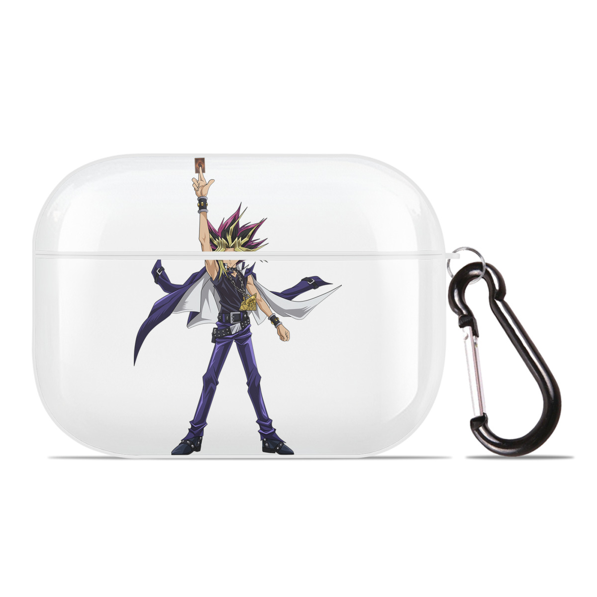 （画像用） 遊☆戯☆王 Yu-Gi-Oh! 【AirPods Pro用】ハードシェル保護ケース 耐衝撃・防指紋・カラビナ付き商品仕様