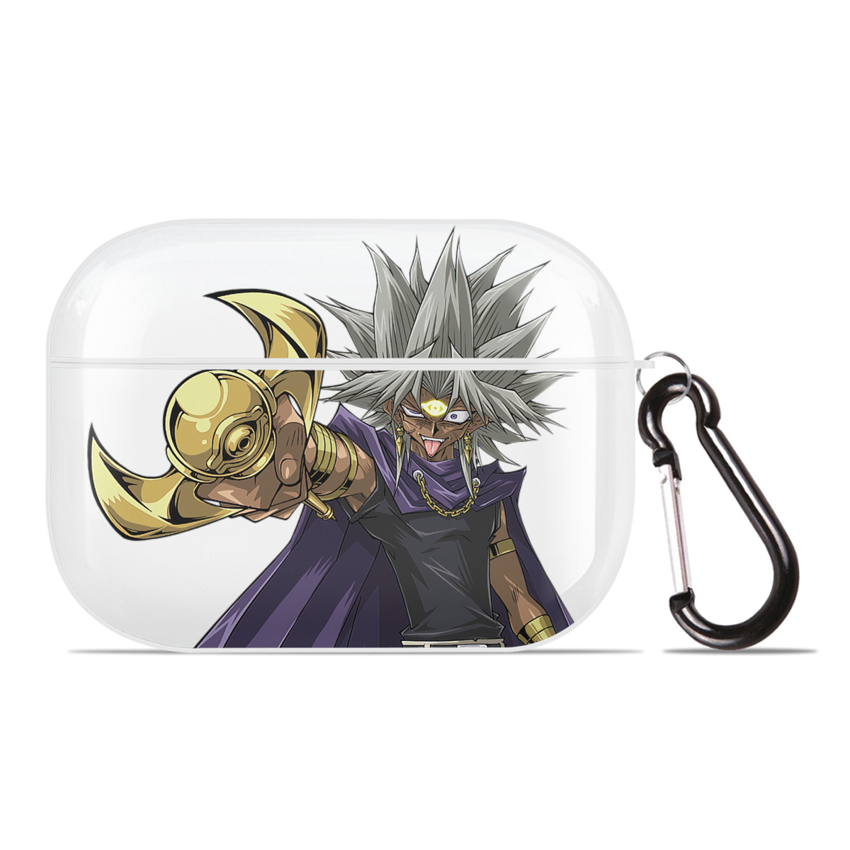 （画像用） 遊☆戯☆王 Yu-Gi-Oh! 【AirPods Pro用】ハードシェル保護ケース 耐衝撃・防指紋・カラビナ付き商品仕様