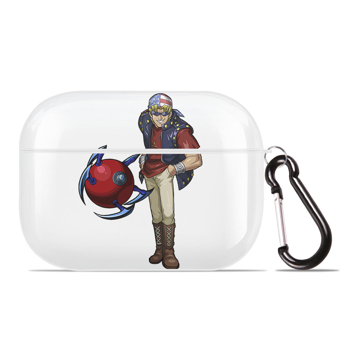 （画像用） 遊☆戯☆王 Yu-Gi-Oh! 【AirPods Pro用】ハードシェル保護ケース 耐衝撃・防指紋・カラビナ付き商品仕様