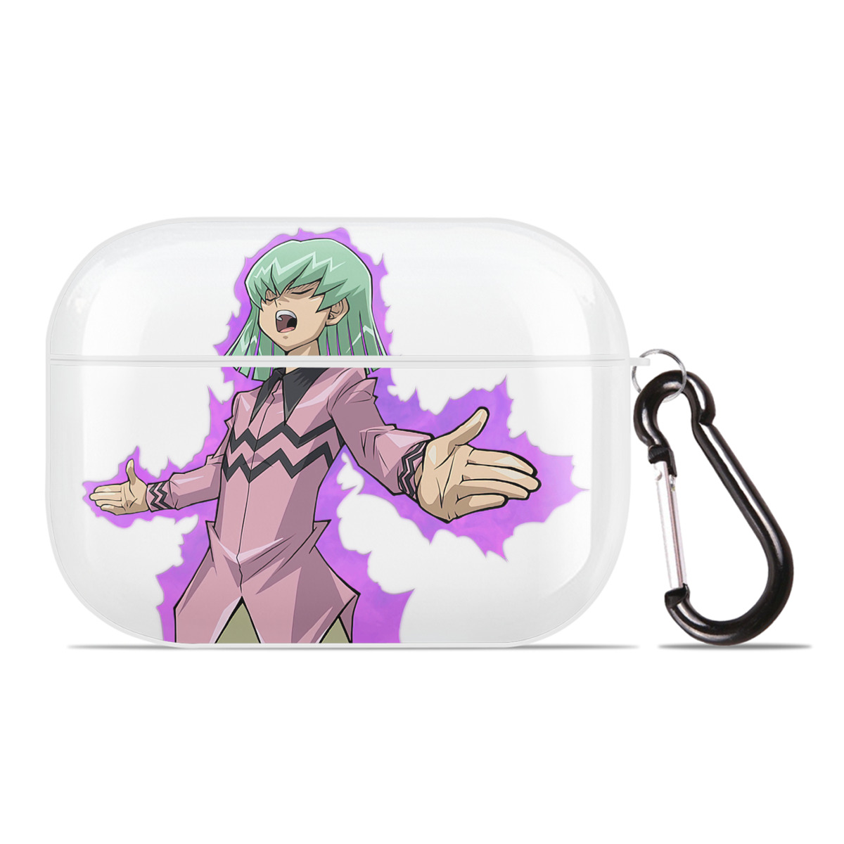 （画像用） 遊☆戯☆王 Yu-Gi-Oh! 【AirPods Pro用】ハードシェル保護ケース 耐衝撃・防指紋・カラビナ付き商品仕様