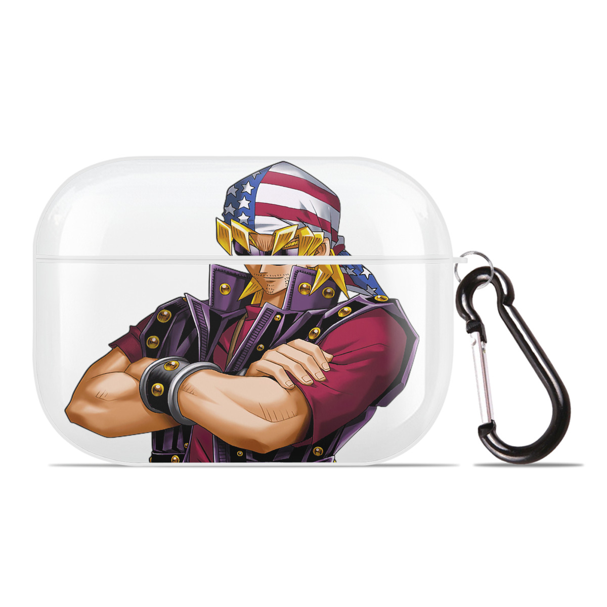 （画像用） 遊☆戯☆王 Yu-Gi-Oh! 【AirPods Pro用】ハードシェル保護ケース 耐衝撃・防指紋・カラビナ付き商品仕様