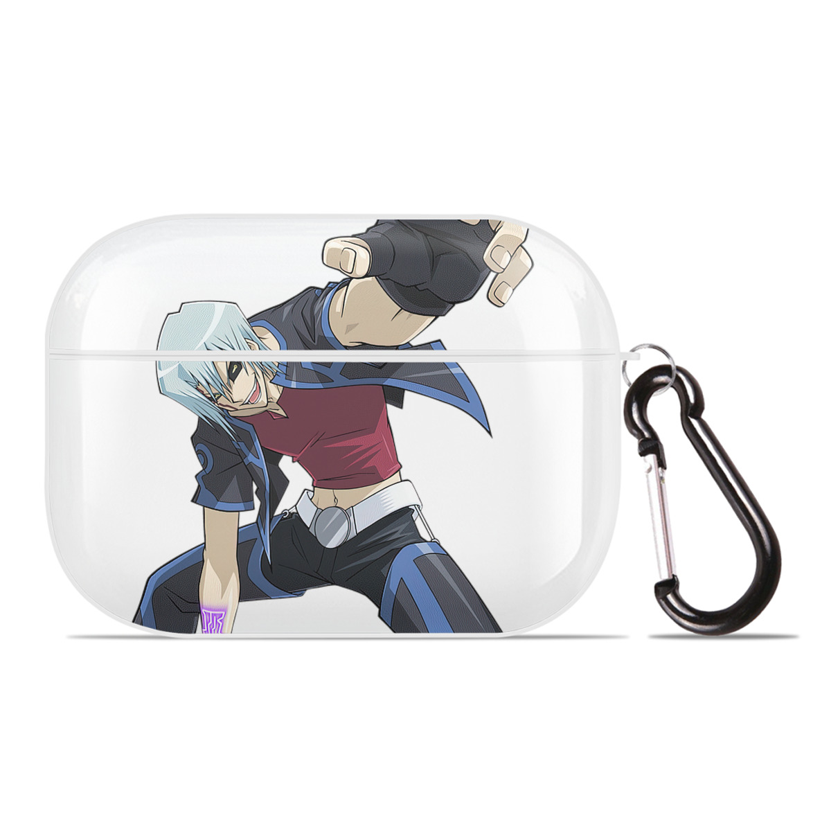 （画像用） 遊☆戯☆王 Yu-Gi-Oh! 【AirPods Pro用】ハードシェル保護ケース 耐衝撃・防指紋・カラビナ付き商品仕様