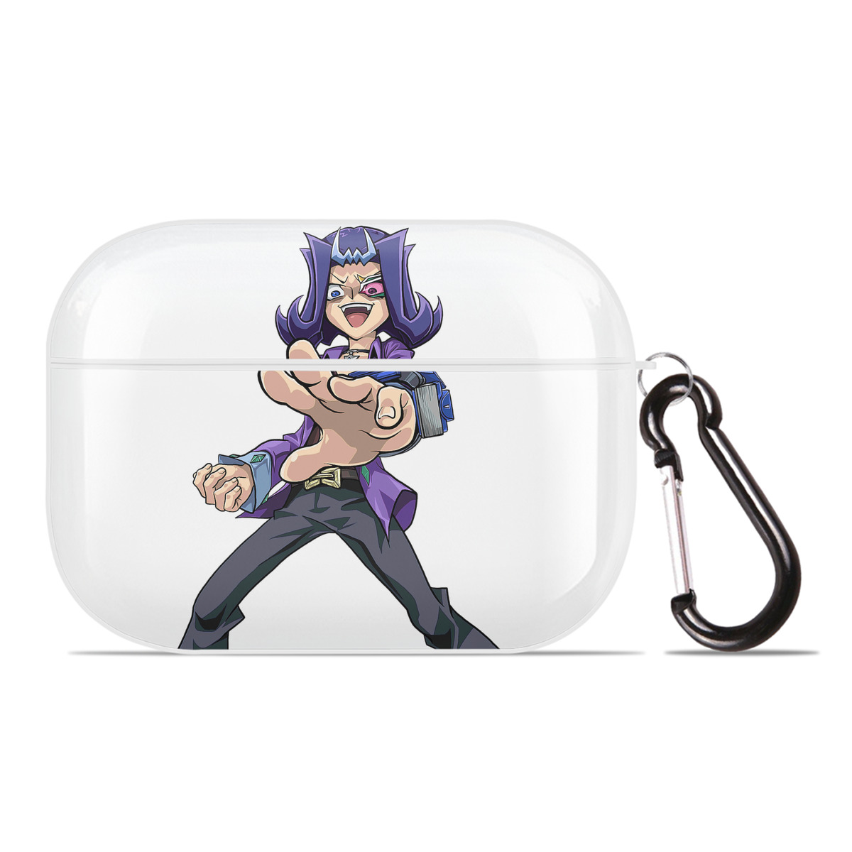 （画像用） 遊☆戯☆王 Yu-Gi-Oh! 【AirPods Pro用】ハードシェル保護ケース 耐衝撃・防指紋・カラビナ付き商品仕様