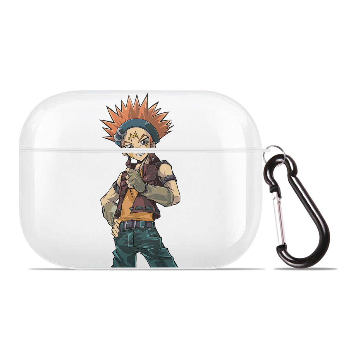 （画像用） 遊☆戯☆王 Yu-Gi-Oh! 【AirPods Pro用】ハードシェル保護ケース 耐衝撃・防指紋・カラビナ付き商品仕様