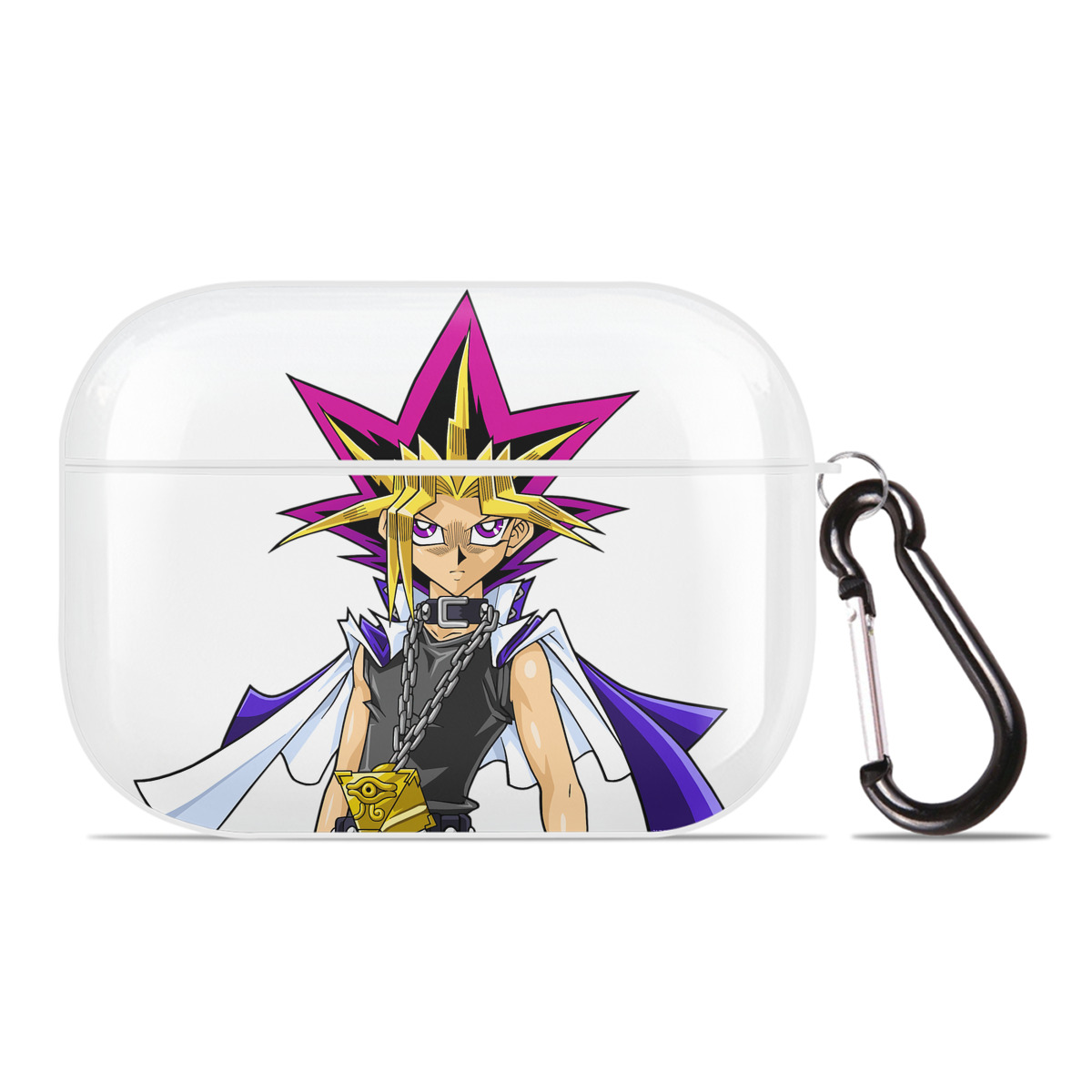 （画像用） 遊☆戯☆王 Yu-Gi-Oh! 【AirPods Pro用】ハードシェル保護ケース 耐衝撃・防指紋・カラビナ付き商品仕様