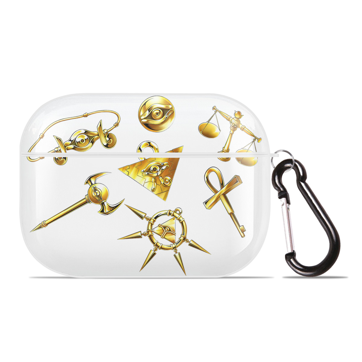 （画像用） 遊☆戯☆王 Yu-Gi-Oh! 【AirPods Pro用】ハードシェル保護ケース 耐衝撃・防指紋・カラビナ付き商品仕様